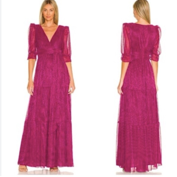 Tularosa Jainey Maxi dress deep fuchsia - XS - Picture 1 of 13